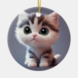 Ornamento De Cerâmica Gato muito bonito