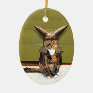 Ornamento De Cerâmica Gato Nórdico Não é Amusado