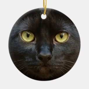 Ornamento De Cerâmica Gato preto