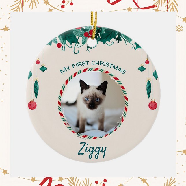 Ornamento De Cerâmica Gato siamês (Criador carregado)