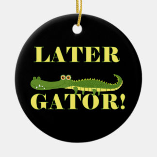 Ornamento De Cerâmica Gator posterior
