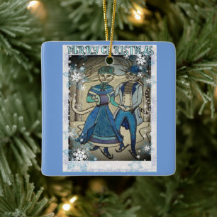 Ornamento De Cerâmica Gatos De Pele De Gelo