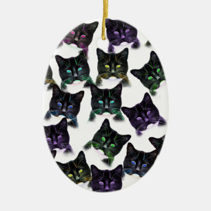 Ornamento De Cerâmica Gatos Legal