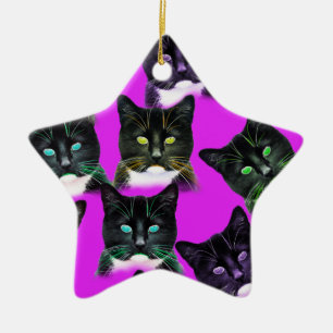 Ornamento De Cerâmica Gatos legal