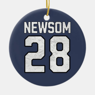 Ornamento De Cerâmica Gavin Newsom 2028 Para Presidente Número 28