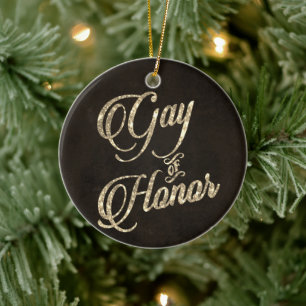 Ornamento De Cerâmica Gay de Honra   Manutenção Personalizada do Parti