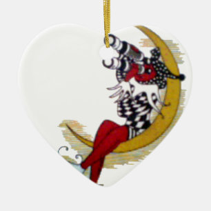 Ornamento De Cerâmica Gaze Cósmica: Elf na Aventura da Lua