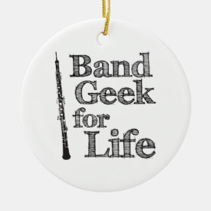 Ornamento De Cerâmica Geek da banda de Oboe