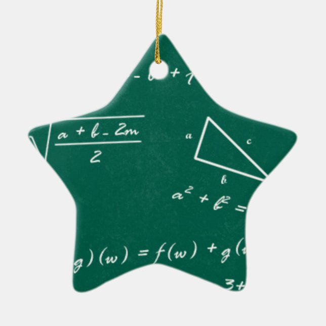 Ornamento De Cerâmica geek de álgebra professor de matemática (Frente)