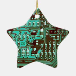Ornamento De Cerâmica Geek de circuito impresso teórico PCB Personalizad