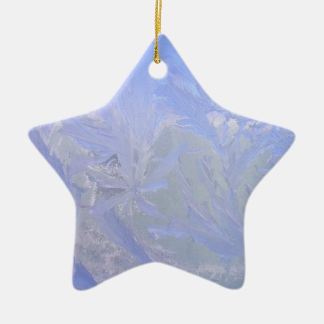 Ornamento De Cerâmica Gelo azul (Frente)