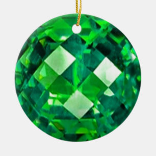 Ornamento De Cerâmica GEMA ESMERALDA de maio BIRTHSTONE
