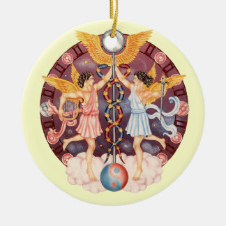 Ornamento De Cerâmica Gêmeos do zodíaco - personalize-o!