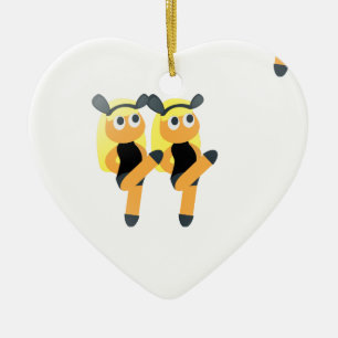 Ornamento De Cerâmica gêmeos emoji
