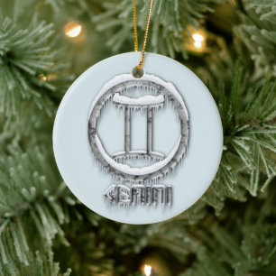 Ornamento De Cerâmica Gemini Ártico