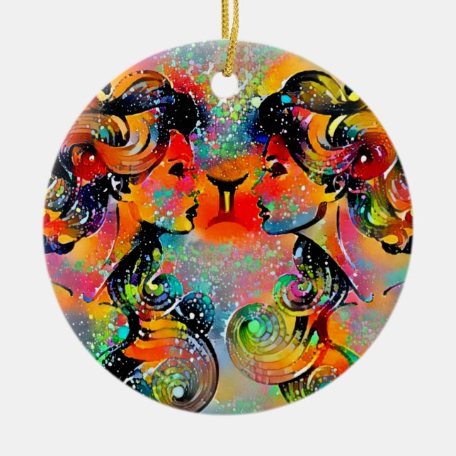 Ornamento De Cerâmica Gemini Tijuana (Frente)