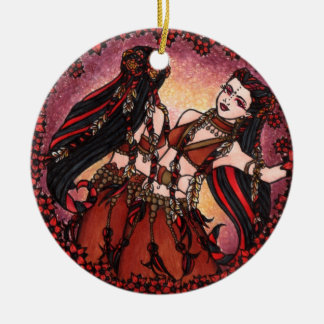 Ornamento De Cerâmica Gemini Tribal Belly Dance