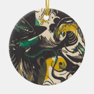 Ornamento De Cerâmica Génese II Schopfungsgeschichte II de Franz Marc