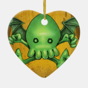 Ornamento De Cerâmica Genuflexão bonito de Cthulhu Chibi antes de mim