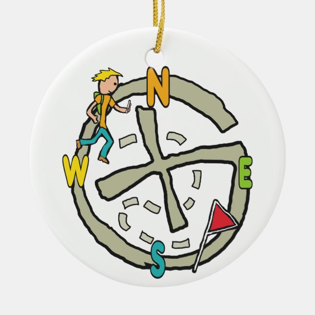 Ornamento De Cerâmica Geocaching (Frente)