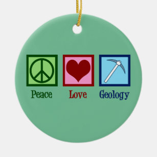 Ornamento De Cerâmica Geologia do Amor pela Paz