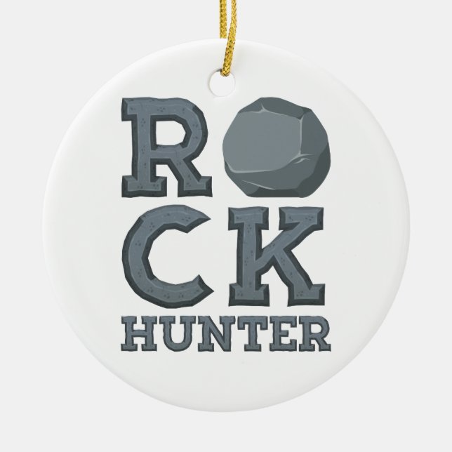 Ornamento De Cerâmica Geology Geologist Rock Hunter (Frente)