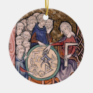 Ornamento De Cerâmica Geometria de ensino da mulher