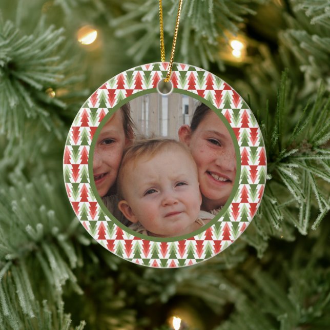 Ornamento De Cerâmica Geometric Christmas Tree Grove (Árvore)