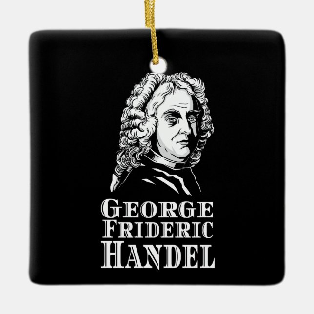Ornamento De Cerâmica George Frideric Handel Retrait (Frente)