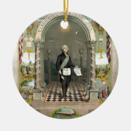 Ornamento De Cerâmica George Washington como Freemason