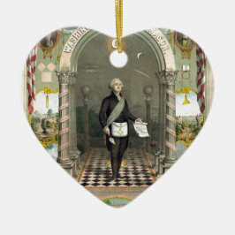 Ornamento De Cerâmica George Washington como Freemason