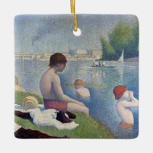 Ornamento De Cerâmica Georges Seurat - Bathers em Asnieres