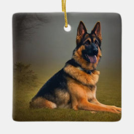 Ornamento De Cerâmica German shepherd