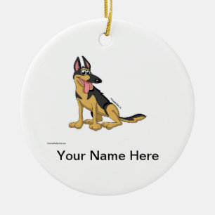 Ornamento De Cerâmica German shepherd
