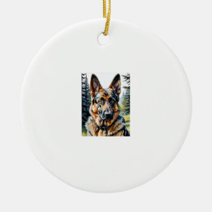 Ornamento De Cerâmica German shepherd Cão-Cão Portraente Cachorro-Cachor