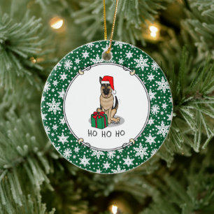 Ornamento De Cerâmica German shepherd de Natal Cachorro Cachorro