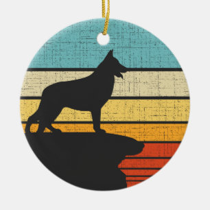 Ornamento De Cerâmica German shepherd Retro Vintage 60s 70s Proprietário