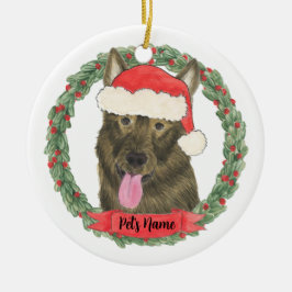 Ornamento De Cerâmica German shepherd Sable Personalizado