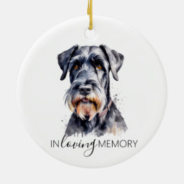 Ornamento De Cerâmica Giant Schnauzer memorial de Natal