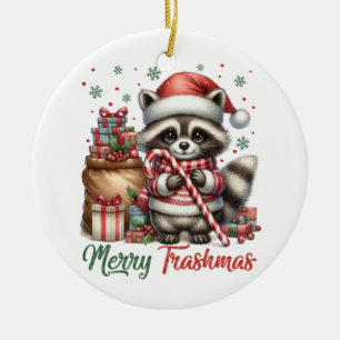 Ornamento De Cerâmica Gift Feliz Trashmas