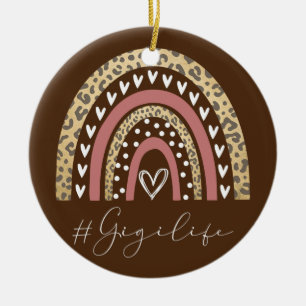 Ornamento De Cerâmica Gigi Life Avó Cheetah Leopardo Natal