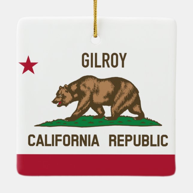 Ornamento De Cerâmica Gilroy CA (Verso)