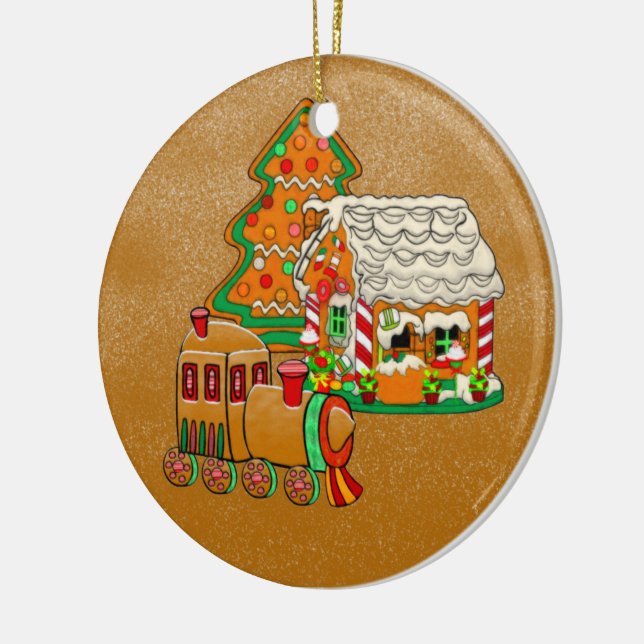 Ornamento De Cerâmica Ginger Town (Esquerda)