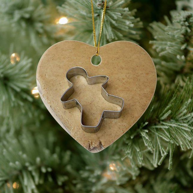 Ornamento De Cerâmica Gingerbird Cookie Cutter (Árvore)