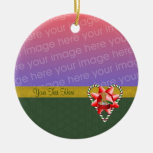 Ornamento De Cerâmica Gingercake Cookie Candy Cane Holiday Foto Ornam