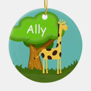 Ornamento De Cerâmica Girafa bonito