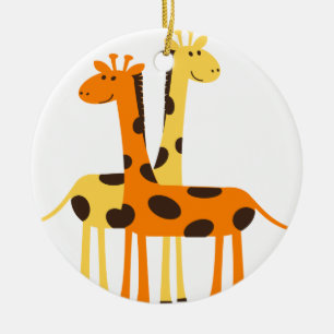 Ornamento De Cerâmica giraffe africa safari vida selvagem