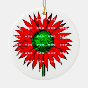 Ornamento De Cerâmica Girassol de Natal