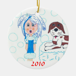 Ornamento De Cerâmica GirlInBlue-StBernard, 2010