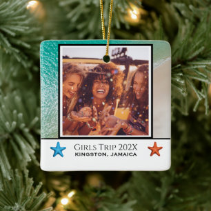 Ornamento De Cerâmica Girls Trip Beach Themed Christmas